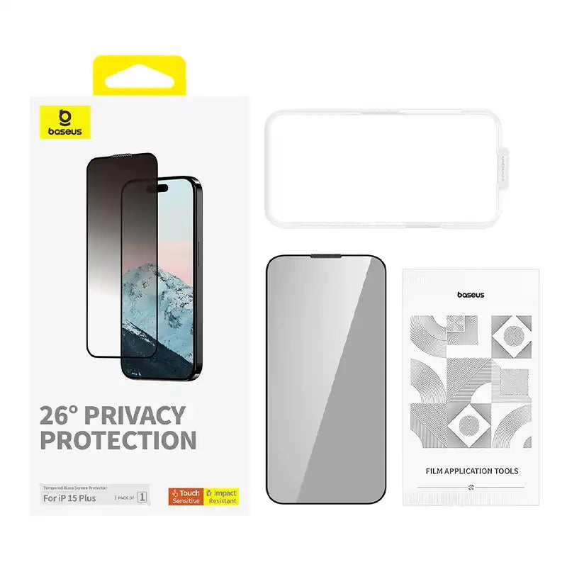 Privacy Protection Tempered Glass Baseus Diamond iPhone 15 Plus - Product Image 3