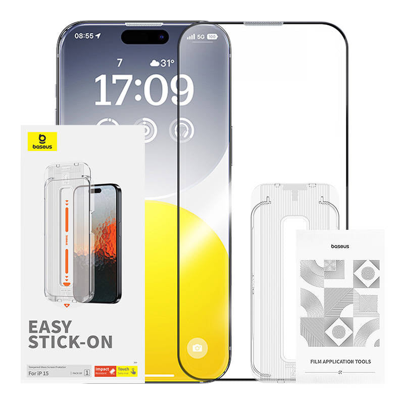 Sapphire Tempered Glass Baseus 0.3mm for iPhone 15 - Product Image 1