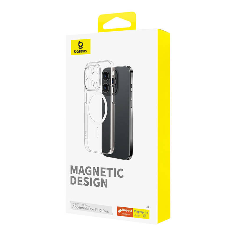Magnetic Phone Case for iPhone 15 Plus Baseus OS-Lucent Series (Clear) - Product Image 4