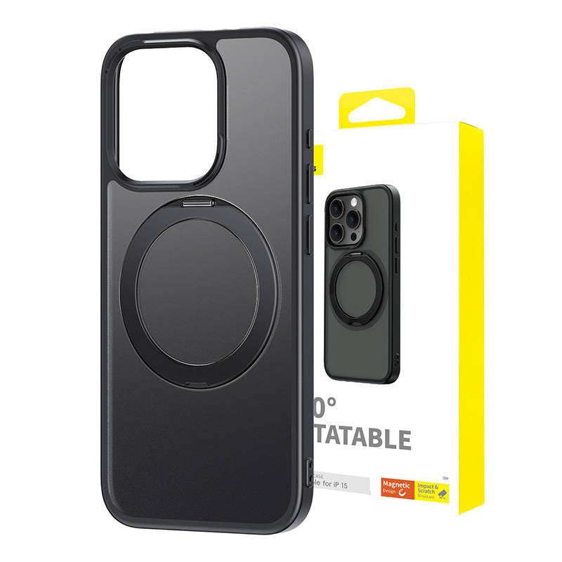 Magnetic Phone Case for iPhone 15 Baseus CyberLoop Series (Black) - Product Image 1