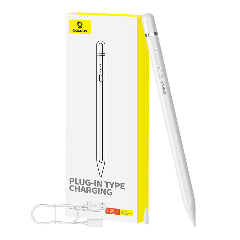 Active stylus Baseus Smooth Writing Series with wireless charging, USB-C (White) - Product Image 5