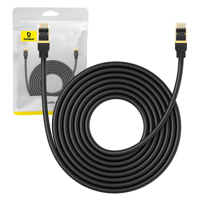 Network cable cat.8 Baseus Ethernet RJ45, 40Gbps, 8m (black) - Product Image 1