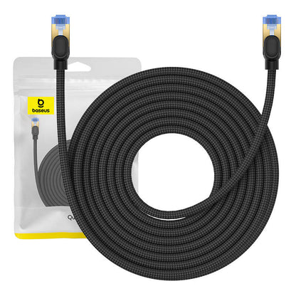 Braided network cable cat.7 Baseus Ethernet RJ45, 10Gbps, 10m (black) - Product Image 1