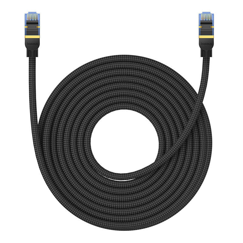 Braided network cable cat.7 Baseus Ethernet RJ45, 10Gbps, 10m (black) - Product Image 3
