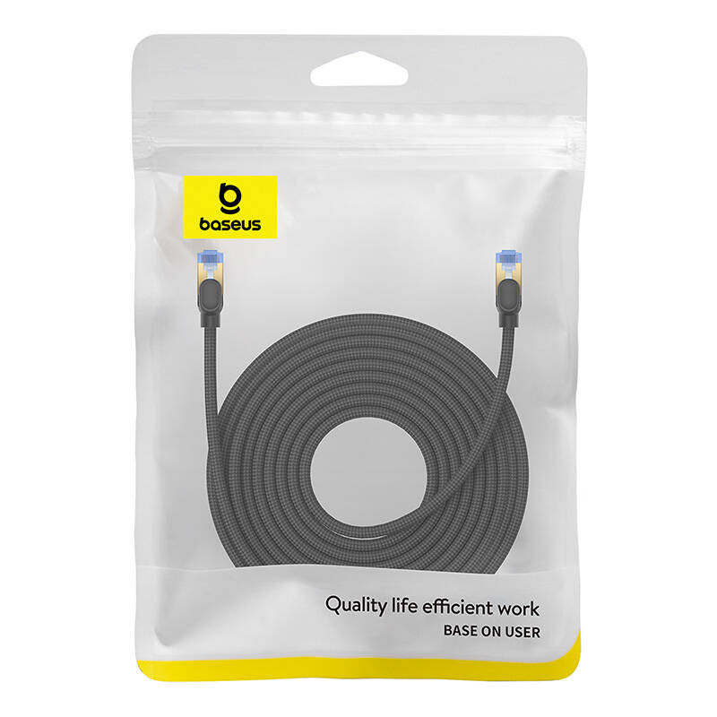 Braided network cable cat.7 Baseus Ethernet RJ45, 10Gbps, 15m (black) - Product Image 8