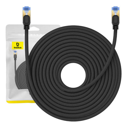 Braided network cable cat.7 Baseus Ethernet RJ45, 10Gbps, 20m (black) - Product Image 1