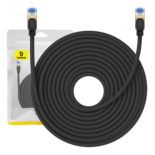 Braided network cable cat.7 Baseus Ethernet RJ45, 10Gbps, 20m (black) - Product Image 1