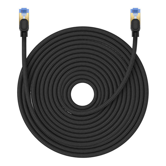 Braided network cable cat.7 Baseus Ethernet RJ45, 10Gbps, 25m (black) - Product Image 2