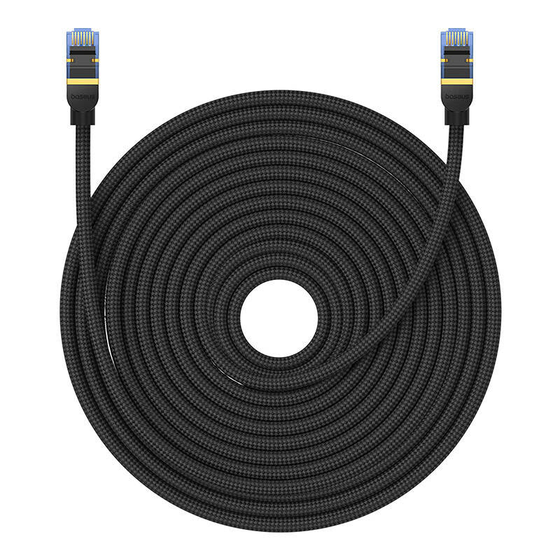 Braided network cable cat.7 Baseus Ethernet RJ45, 10Gbps, 25m (black) - Product Image 3