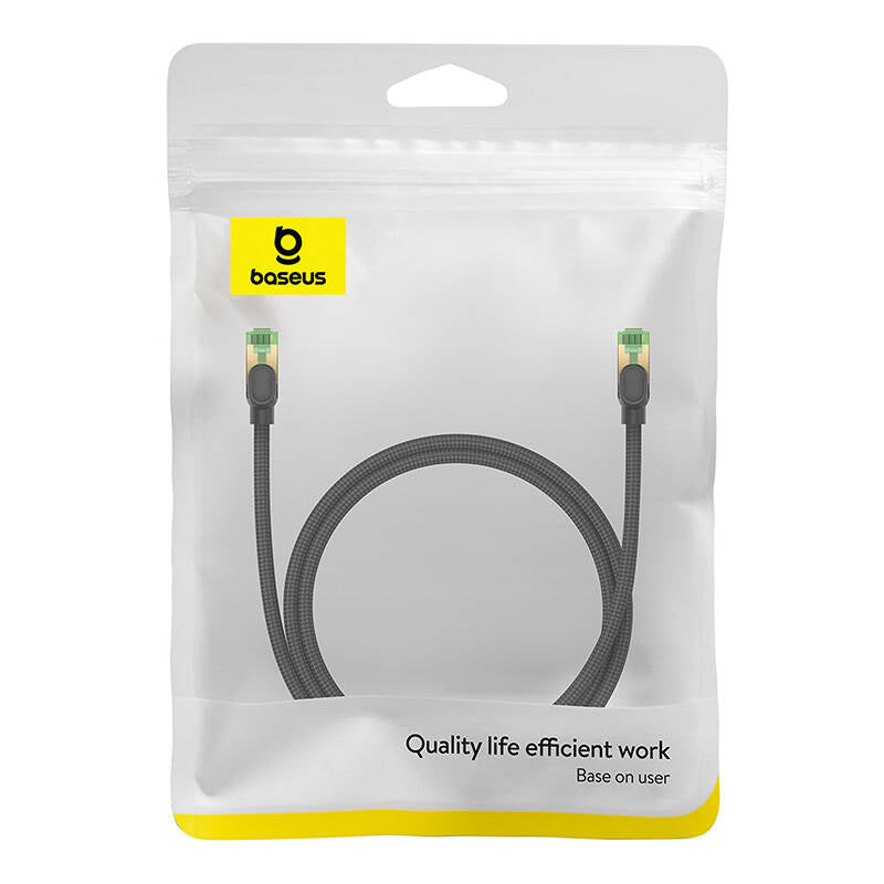 Braided network cable cat.8 Baseus Ethernet RJ45, 40Gbps, 1m (black) - Product Image 8