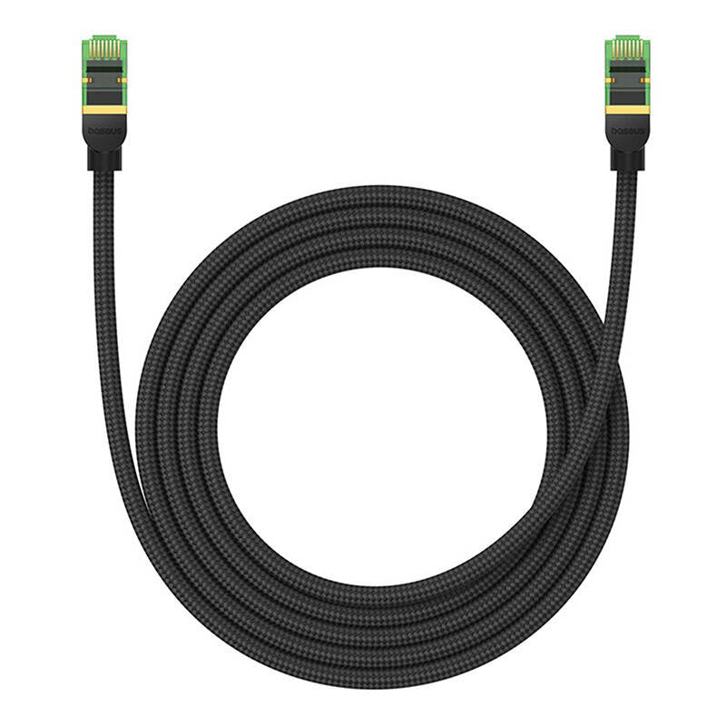 Braided network cable cat.8 Baseus Ethernet RJ45, 40Gbps, 2m (black) - Product Image 3