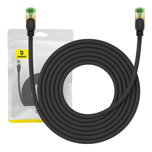 Braided network cable cat.8 Baseus Ethernet RJ45, 40Gbps, 5m (black) - Product Image 1