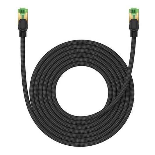 Braided network cable cat.8 Baseus Ethernet RJ45, 40Gbps, 5m (black) - Product Image 2