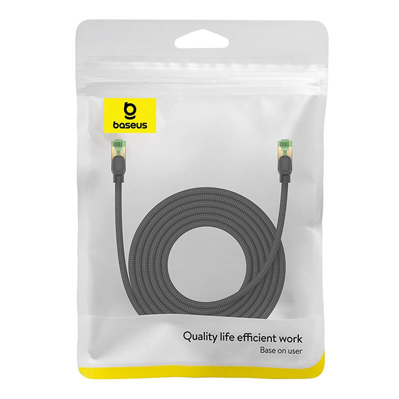 Braided network cable cat.8 Baseus Ethernet RJ45, 40Gbps, 5m (black) - Product Image 8