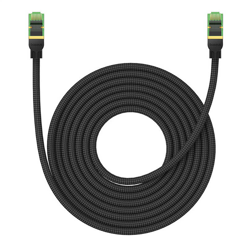 Braided network cable cat.8 Baseus Ethernet RJ45, 40Gbps, 8m (black) - Product Image 3