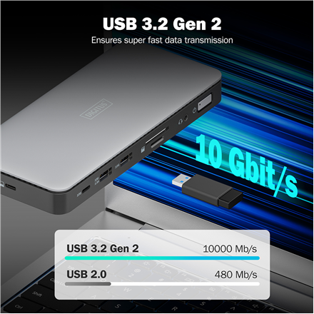Digitus USB-C Docking Station, 11-port | DA-70917 | HDMI ports quantity 2 | Ethernet LAN