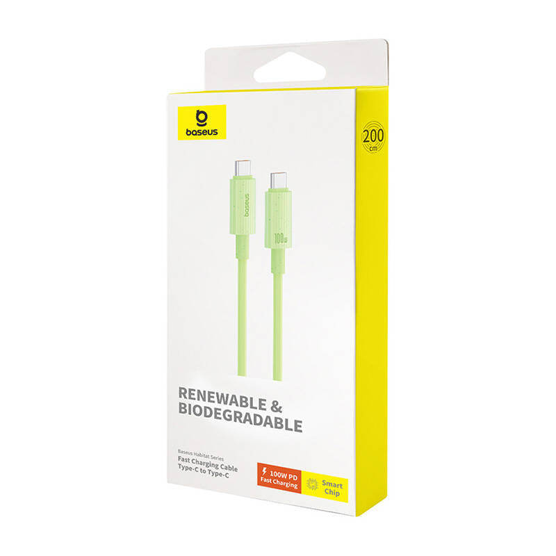 Fast Charging cable Baseus USB-C to USB-C Habitat Series 2m 100W (green) - Product Image 8