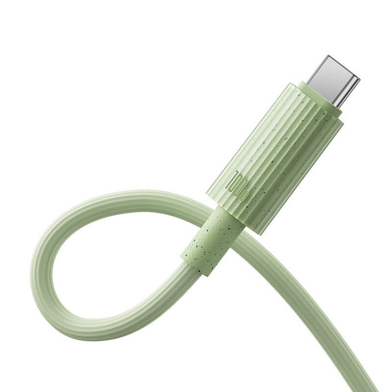 Fast Charging cable Baseus USB-C to USB-C Habitat Series 2m 100W (green) - Product Image 3