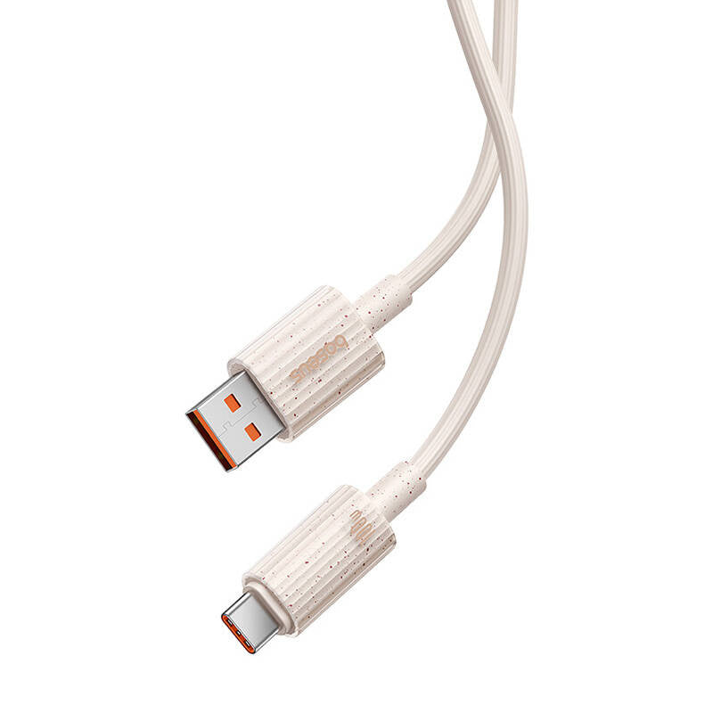 Fast Charging cable Baseus USB to USB-C Habitat Series 1m 100W (pink) - Product Image 4