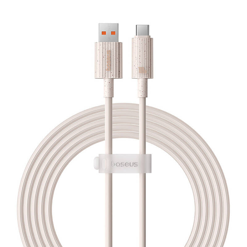 Fast Charging cable Baseus USB to USB-C Habitat Series 2m 100W (pink) - Product Image 2