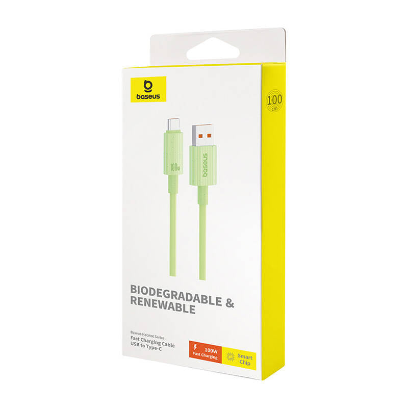 Fast Charging cable Baseus USB to USB-C Habitat Series 1m 100W (green) - Product Image 8