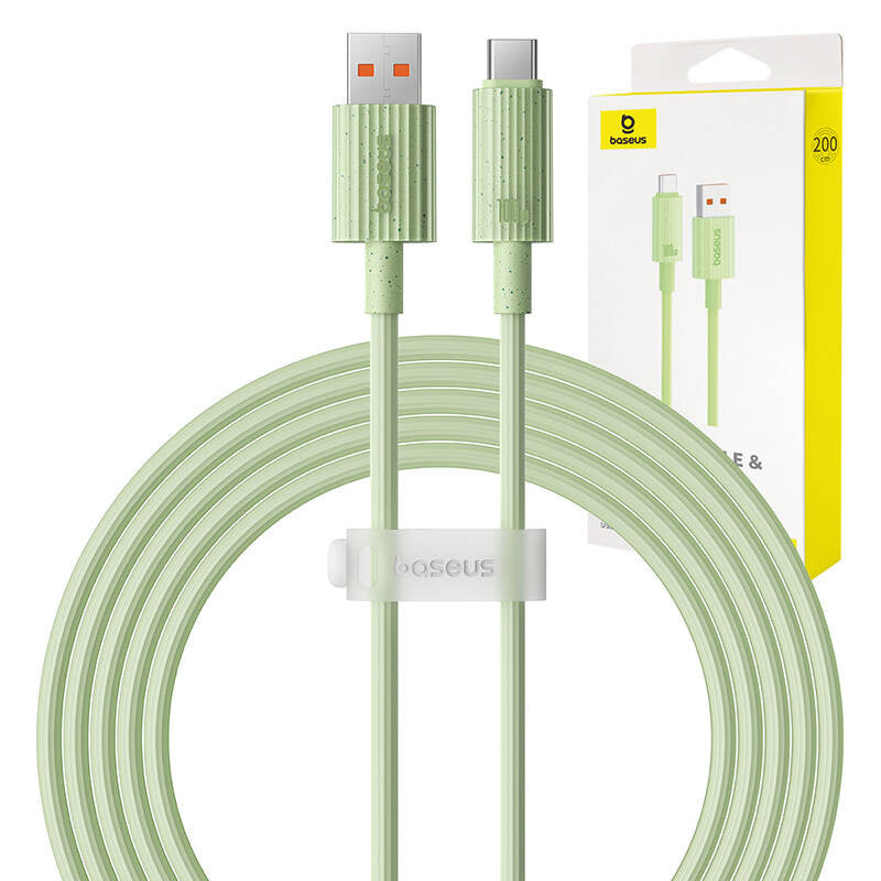 Fast Charging cable Baseus USB to USB-C Habitat Series 2m 100W (green) - Product Image 1