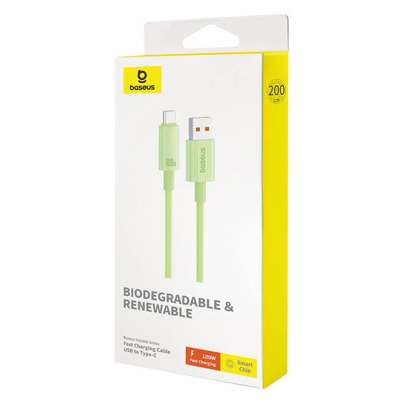 Fast Charging cable Baseus USB to USB-C Habitat Series 2m 100W (green) - Product Image 8