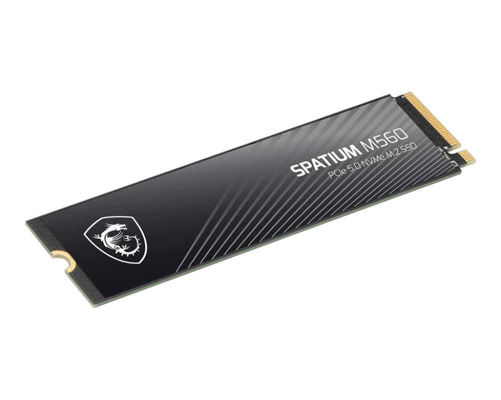 SSD MSI SPATIUM M560 1TB M.2 PCIe Gen5 NVMe 3D NAND Write speed 8400 MBytes/sec Read speed 10200 MBytes/sec TBW 600 TB MTBF 1500000 hours S78-440L0F0-P83