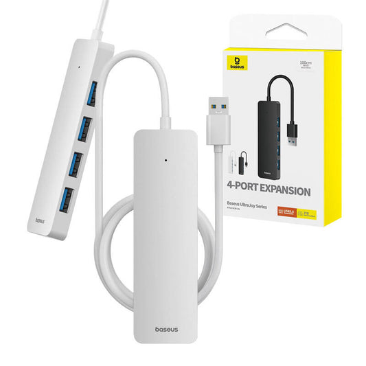 4in1 Hub Baseus  UltraJoy Lite USB-A to USB 3.0 1m (white) - Product Image 1