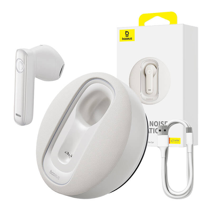 Smart wireless earpiece for car Baseus  CM10 (white) - Product Image 10