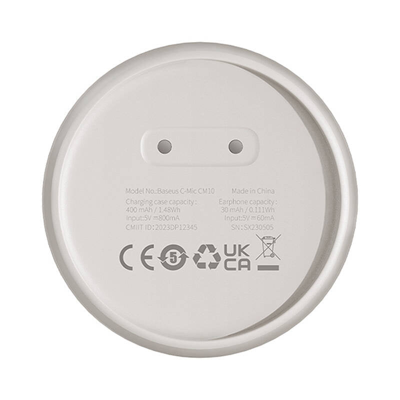 Smart wireless earpiece for car Baseus  CM10 (white) - Product Image 4