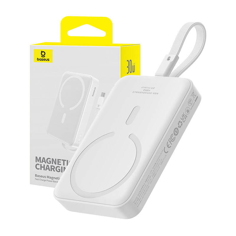 Powerbank Baseus Magnetic Mini 10000mAh, USB-C 30W MagSafe (white) - Product Image 1