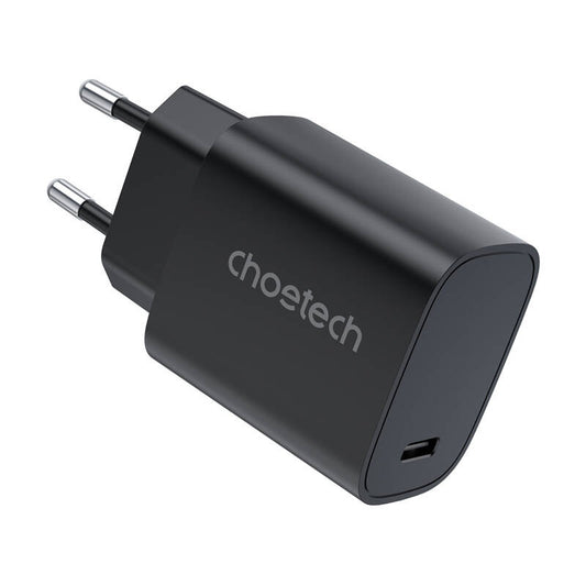 Choetech Q5004 EU USB-C mains charger, 20W (black) - Product Image 1