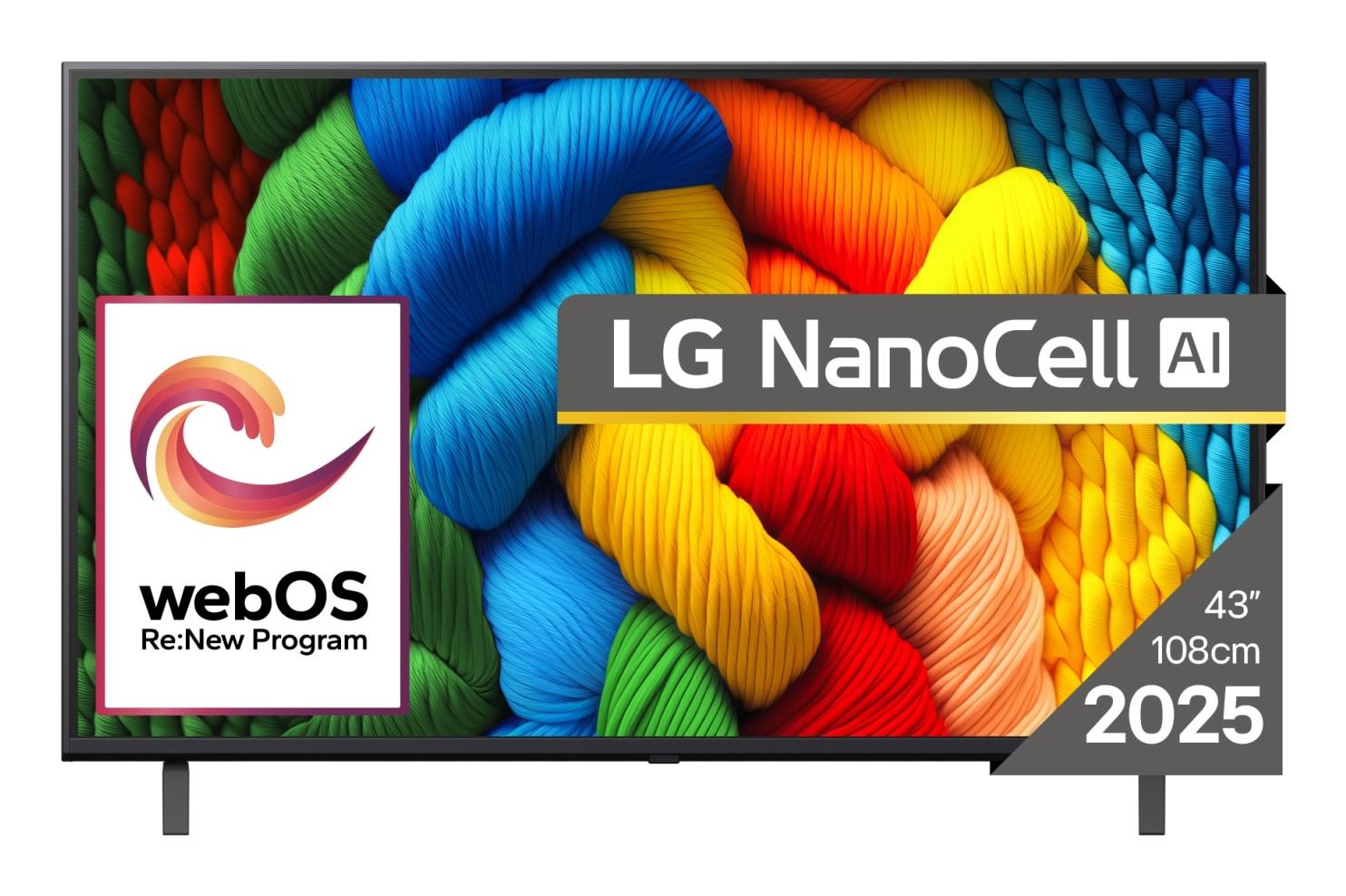 TV Set LG 43 " 4K Ultra HD 3840 x 2160 pixels Flat 16:9 LED 43NANO80A3B