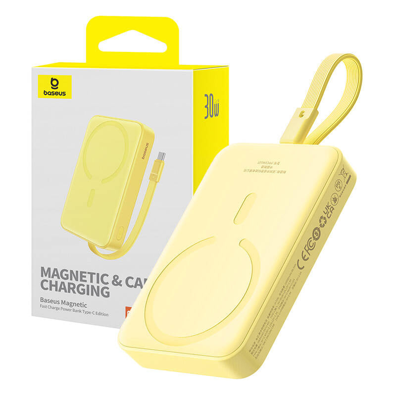 Powerbank Baseus Magnetic Mini 10000mAh 30W MagSafe (yellow) - Product Image 9
