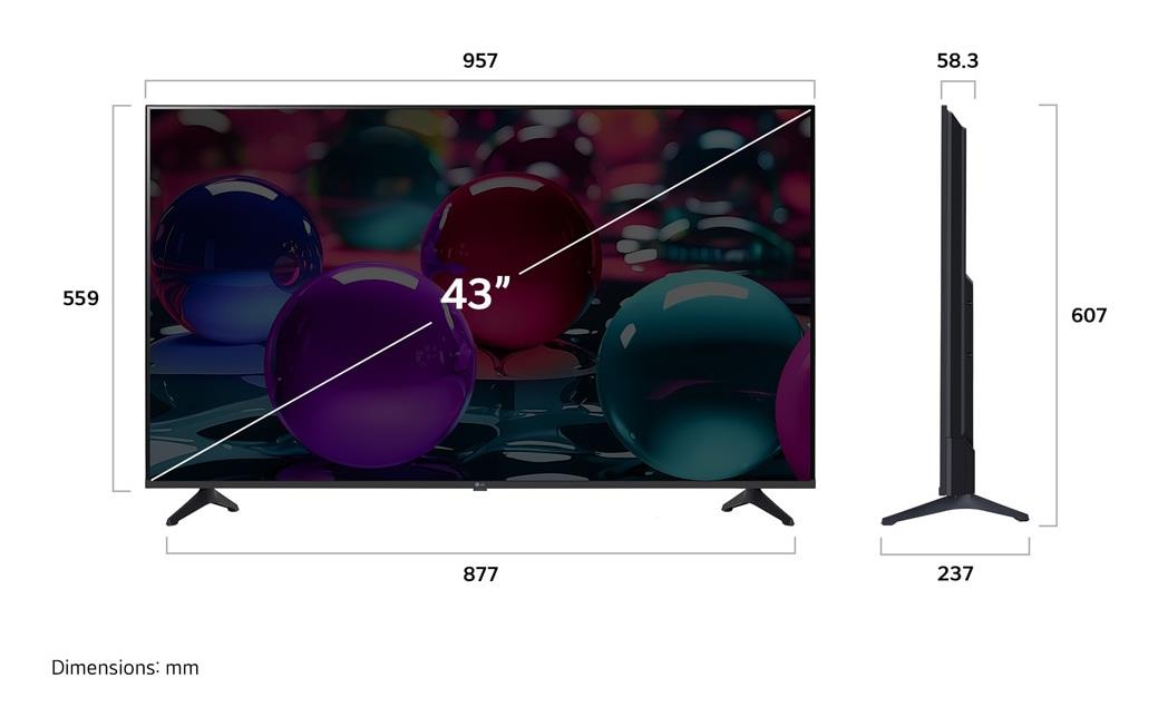 TV Set LG 43 " 4K Ultra HD 3840 x 2160 pixels Flat 16:9 LED 43UA73003LA