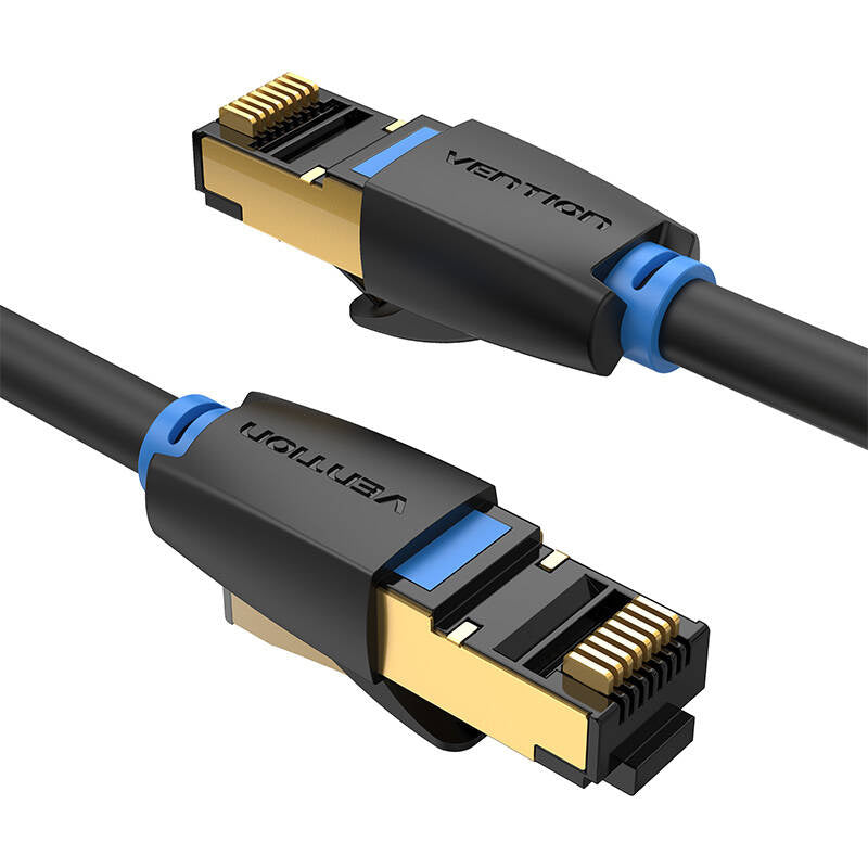 Network Cable CAT8 SFTP Vention IKABF RJ45 Ethernet 40Gbps 1m Black