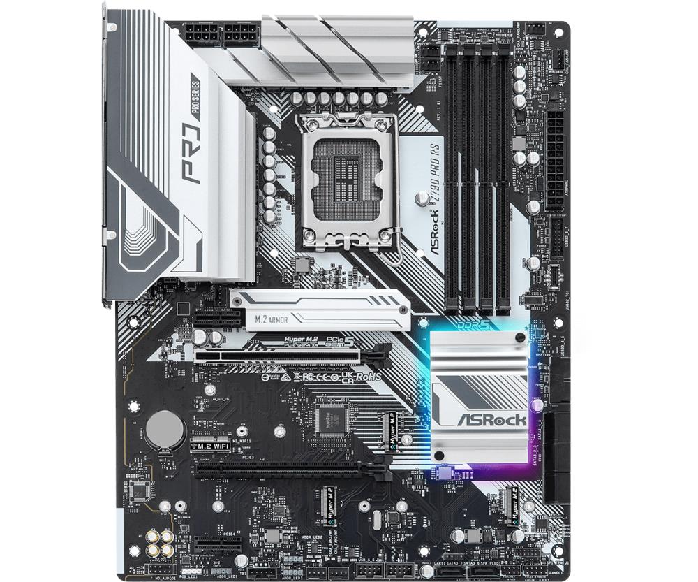 Mainboard ASROCK Intel Z790 LGA1700 ATX Memory DDR5 Memory slots 4 2xPCI-Express 3.0 1x 1xPCI-Express 4.0 16x 1xPCI-Express 5.0 16x 4xM.2 1xHDMI 1xDisplayPort 4xUSB 2.0 3xUSB 3.2 1xUSB-C 1xPS/2 1xRJ45 3xAudio port Z790PRORS