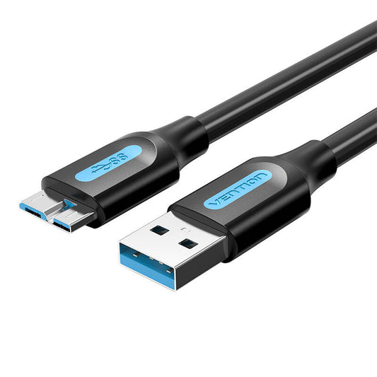 USB 3.0 A auf Micro-B-Kabel Vention COPBG 2A 1,5 m Schwarzes PVC