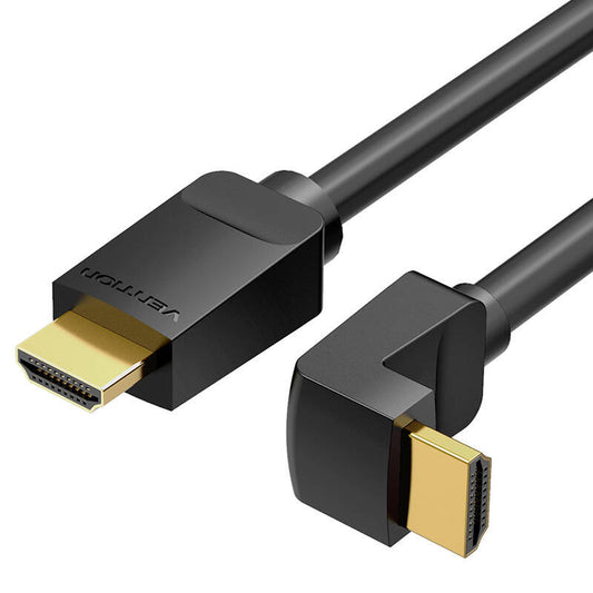 Kabel HDMI 2.0 Vention AARBH 2m, 90° abgewinkelt, 4K 60Hz (schwarz)