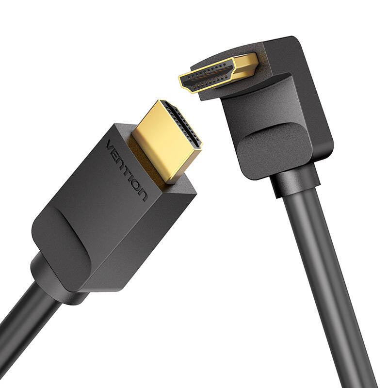 Kabel HDMI 2.0 Vention AARBH 2m, 90° abgewinkelt, 4K 60Hz (schwarz)