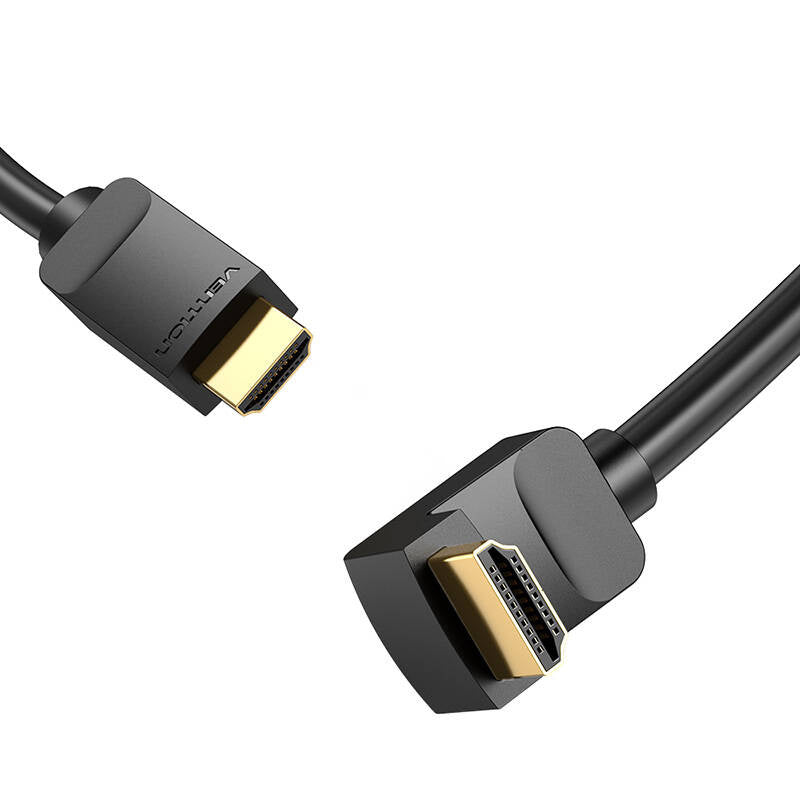 Kabel HDMI 2.0 Vention AARBH 2m, 90° abgewinkelt, 4K 60Hz (schwarz)