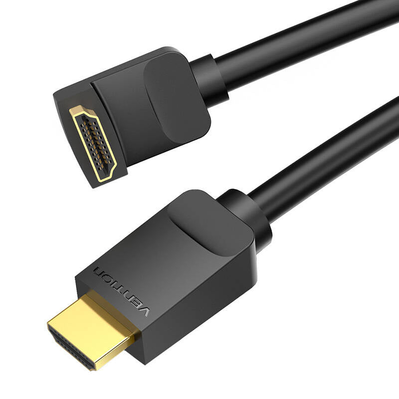 Kabel HDMI 2.0 Vention AARBH 2m, 90° abgewinkelt, 4K 60Hz (schwarz)