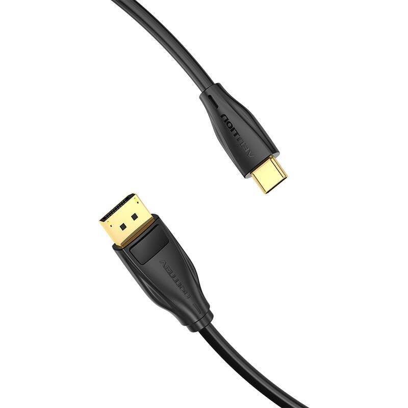 USB-C auf DisplayPort 1.4 Kabel Vention CGYBG, 1,5m, 8K 60Hz/4K 120Hz (schwarz)