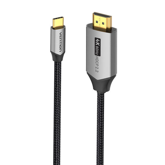 USB-C auf HDMI 2.0 Kabel Vention CRBBG 1,5m, 4K 60Hz (schwarz)