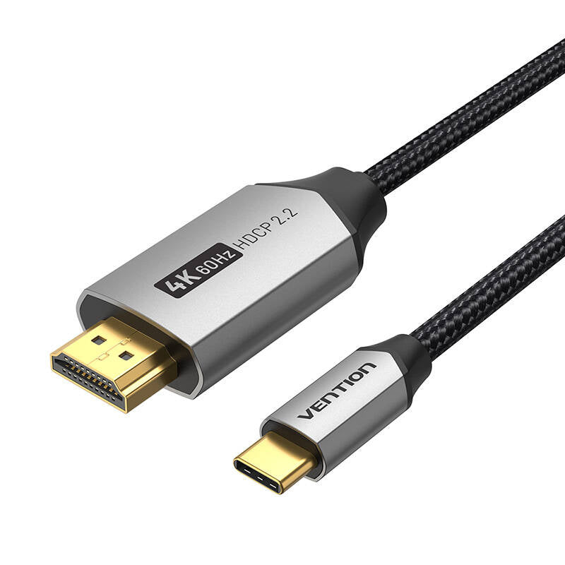 USB-C auf HDMI 2.0 Kabel Vention CRBBG 1,5m, 4K 60Hz (schwarz)