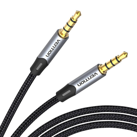 Kabel Audio TRRS 3,5 mm Mini-Jack Vention BAQHF 1 m Grau