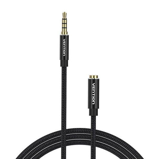 Kabel Audio TRRS 3,5 mm Stecker auf 3,5 mm Buchse Vention BHCBF 1 m Schwarz