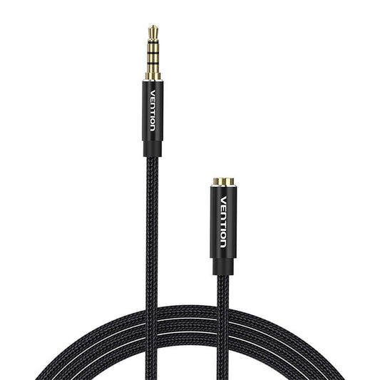 Kabel Audio TRRS 3,5 mm Stecker auf 3,5 mm Buchse Vention BHCBJ 5 m Schwarz