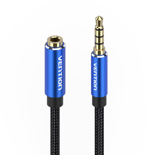 Kabel Audio TRRS 3,5 mm Stecker auf 3,5 mm Buchse Vention BHCLJ 5 m Blau